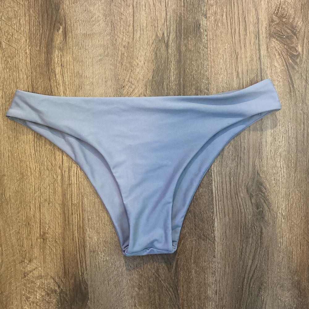 blue-grayish bikini/bathing suit bottoms
